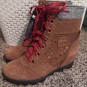 NWT Sorel Girls Lexie Wedge Booties